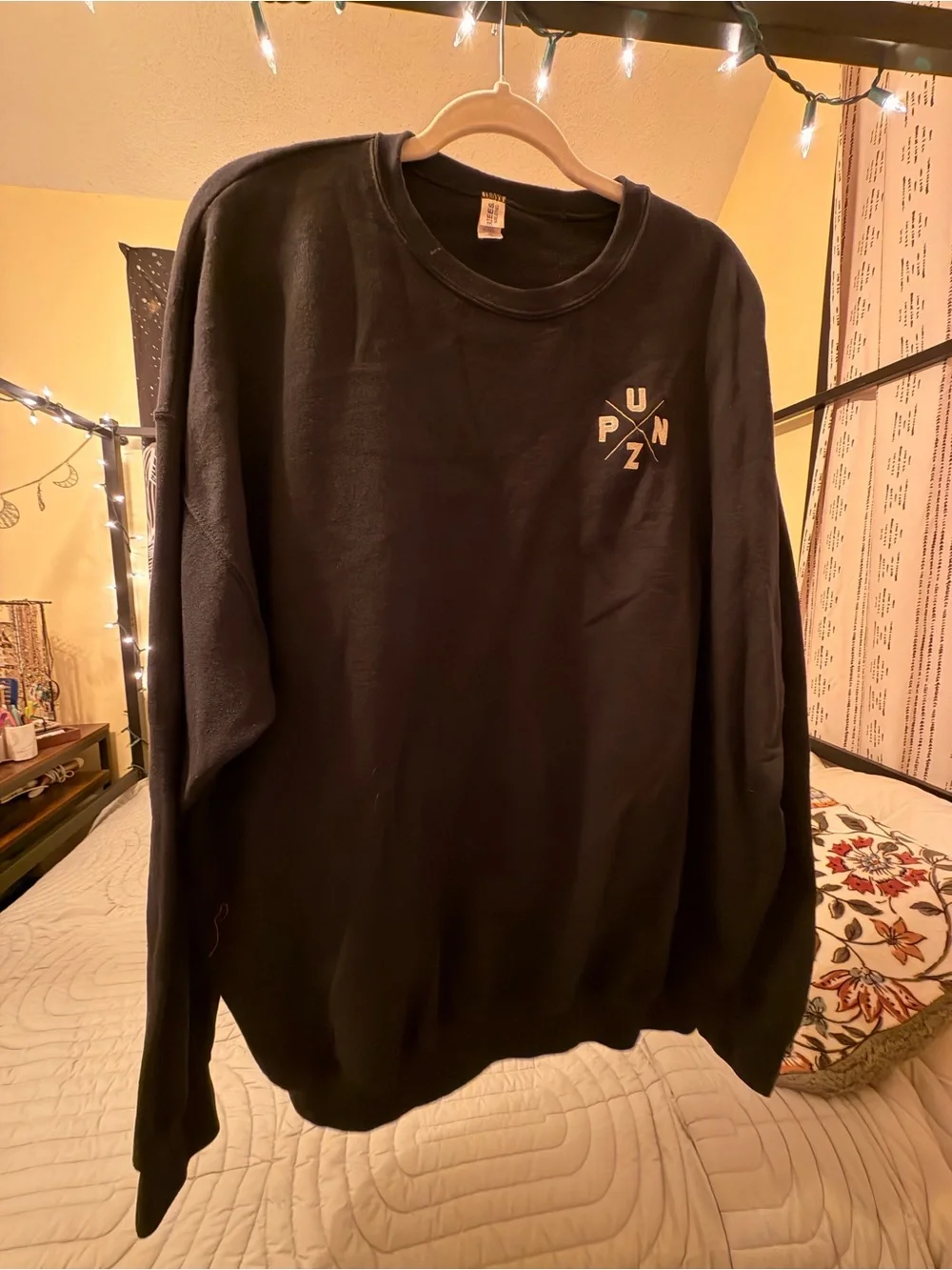 Punz Black Men's Crewneck Sweater